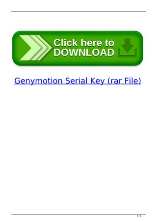 genymotion licence key blogspot