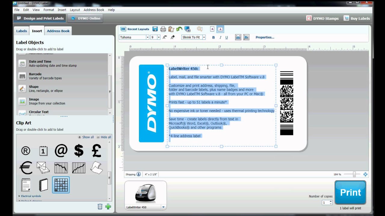 dymo labelwriter 450 error printing windows 10